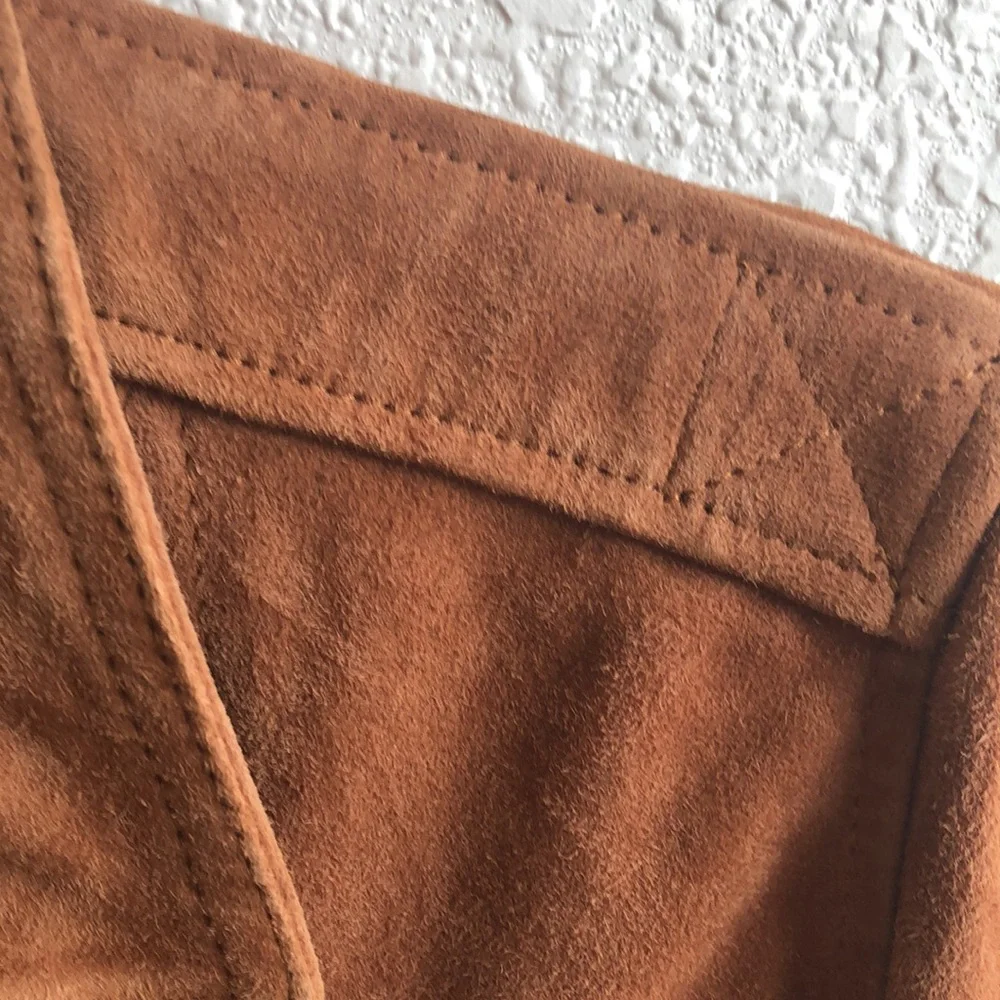 All Saints Elora Suede Biker Jacket (Size 10) NWT - Picture 8 of 13